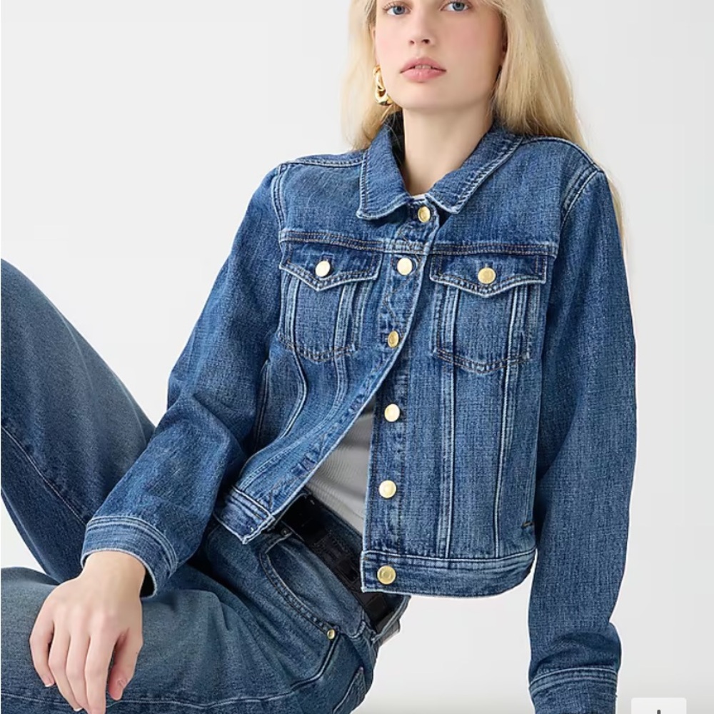 J Crew Vintage New Classic Denim Jacket Recycled Indigo - Picture 1 of 9